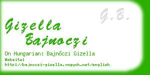 gizella bajnoczi business card